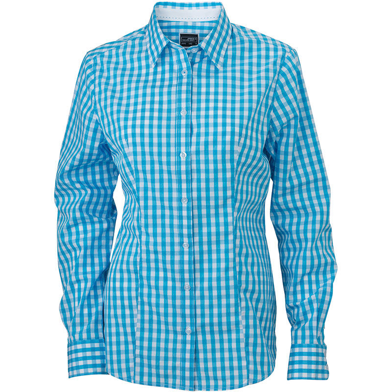 Jyffa | Chemise personnalisée pour femme Turquoise Blanc