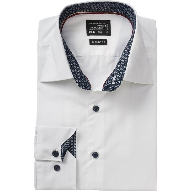 Nooke | Chemise publicitaire pour homme Blanc Marine Blanc